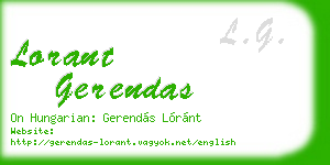 lorant gerendas business card