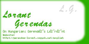 lorant gerendas business card